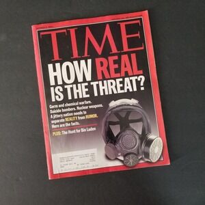 TIME Magazine October 8 2001 How Real Is The Threat Bin Laden 9/11‎ Issue